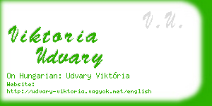 viktoria udvary business card